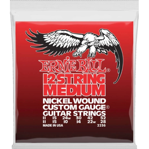 Ernie Ball 2236 12-string Electric Guitar Medium Slinky Nickel